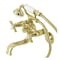 Kingston Brass KS246PB Wall Mount Clawfoot Tub Faucet with Hand Shower, Polished Brass KS246PB - alternate 1